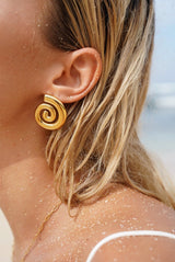 Gold Spiral Earring - Live By Gold