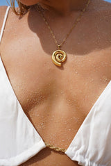 Gold Spiral Necklace - Live By Gold