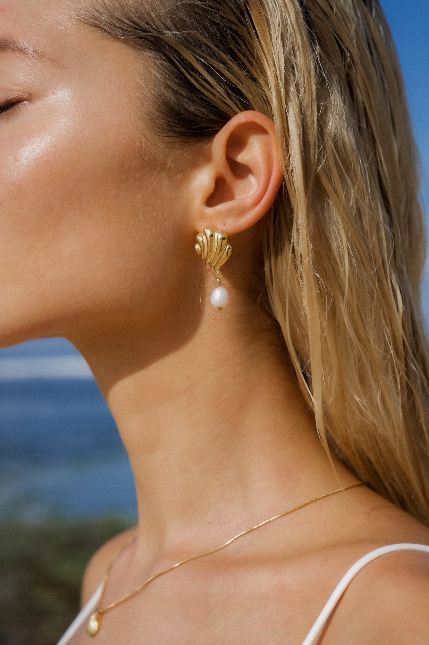 Shelly Pearl Earring - Live By Gold