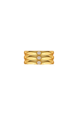 Trio Band Ring - Live By Gold