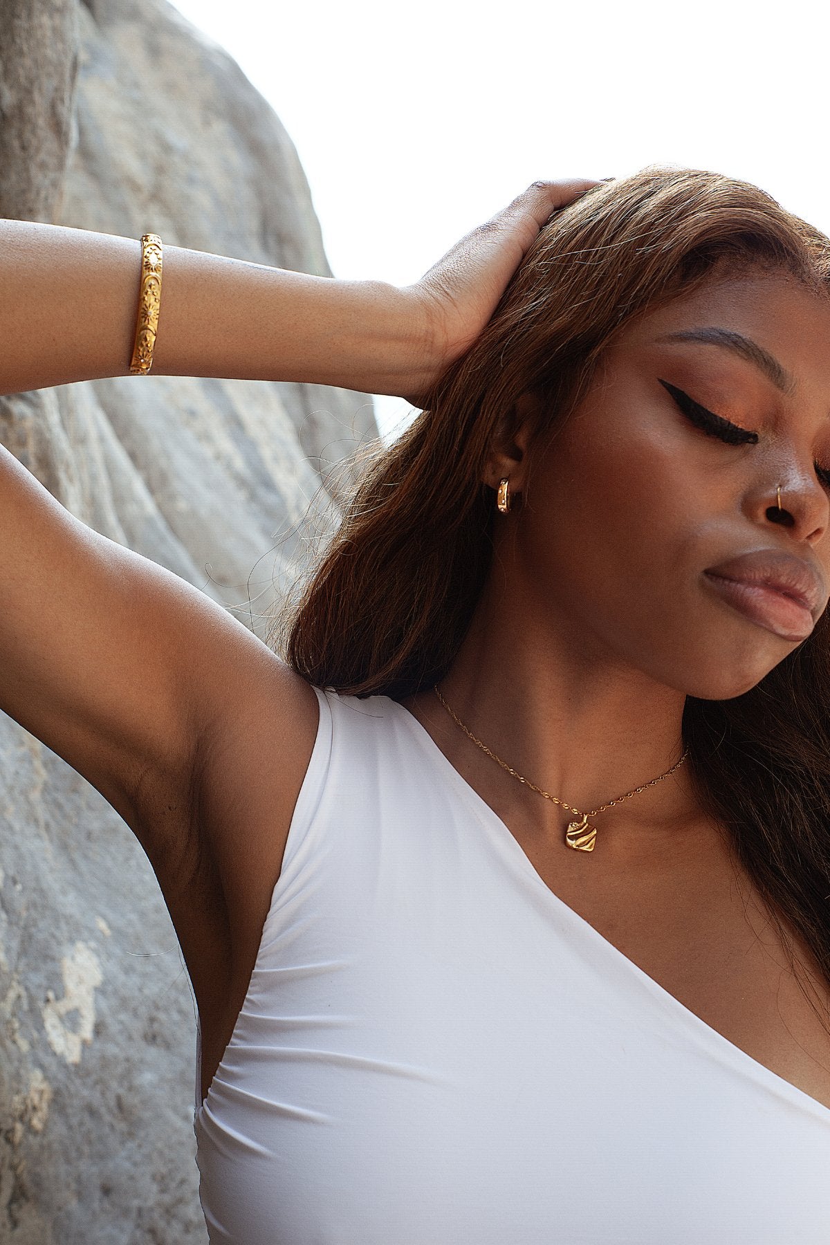 Ariana Hoop Earring - Live By Gold