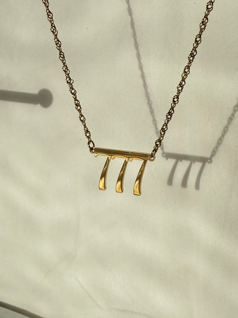 Angel Number 777 (15mm) Twist Chain Necklace *SAMPLE*