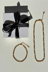 Figaro Necklace & Gabrielle bracelet (Save $19) - Live By Gold