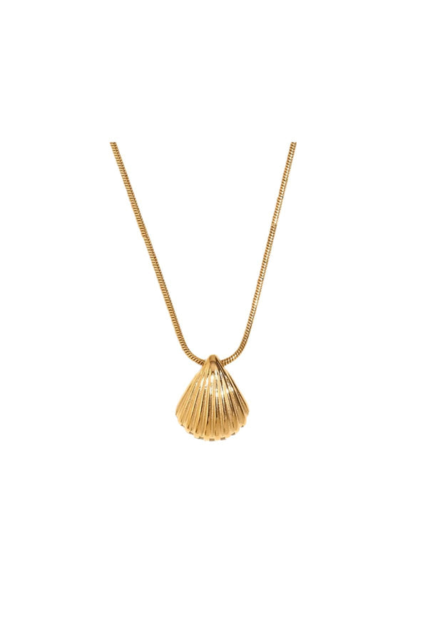 Sandy Gold Shell Necklace - Sample - Live By Gold