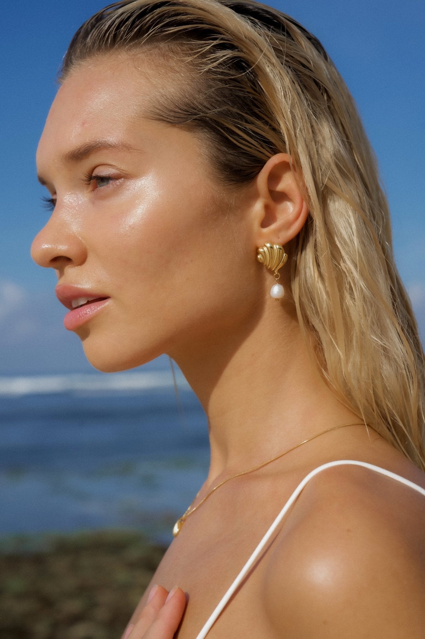 Shelly Pearl Earring - Live By Gold