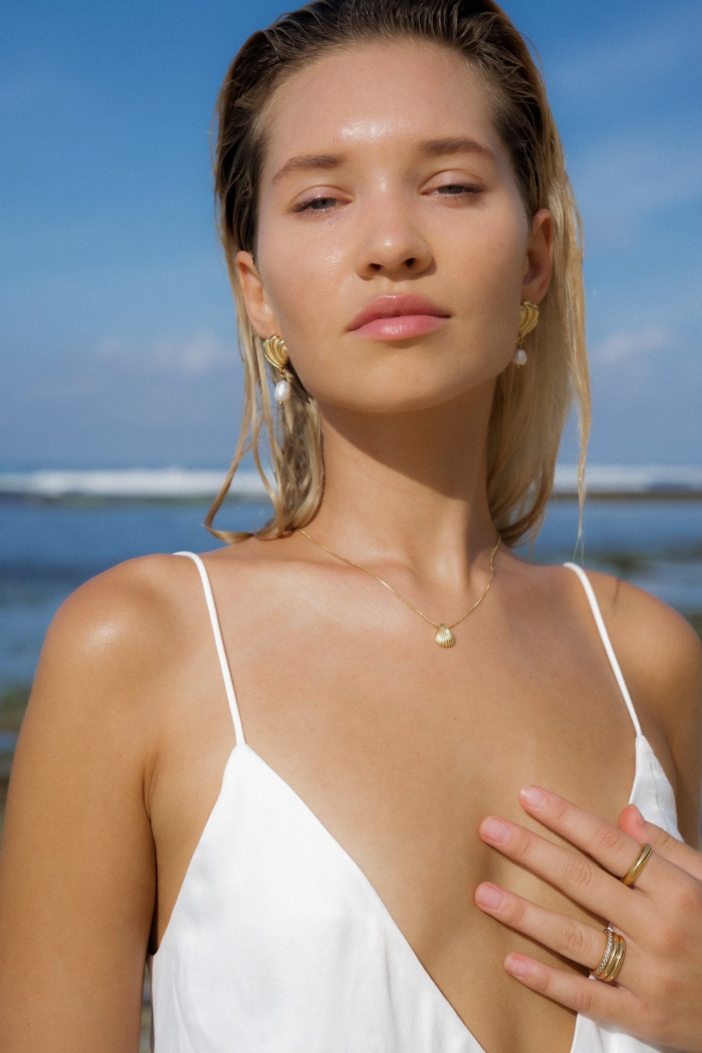 Shelly Pearl Earring - Live By Gold