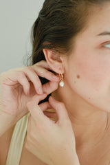 Jane Pearl Hoop Earring