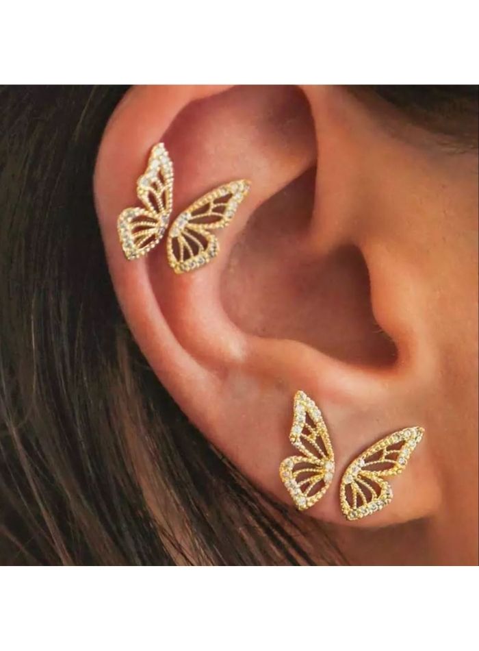 Butterfly Studs- Sample Sale - Live By Gold