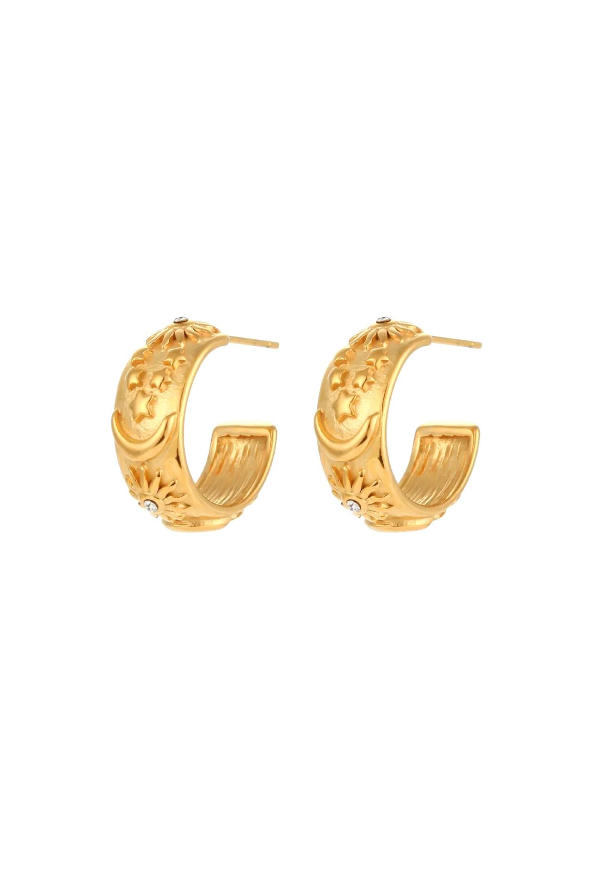 Celestial Hoop Earring - Live By Gold