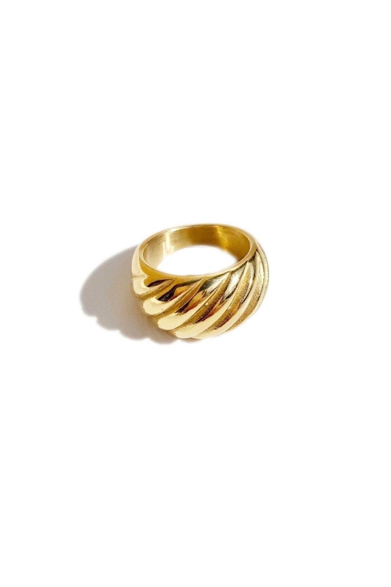 Croissant Dome Ring - Live By Gold