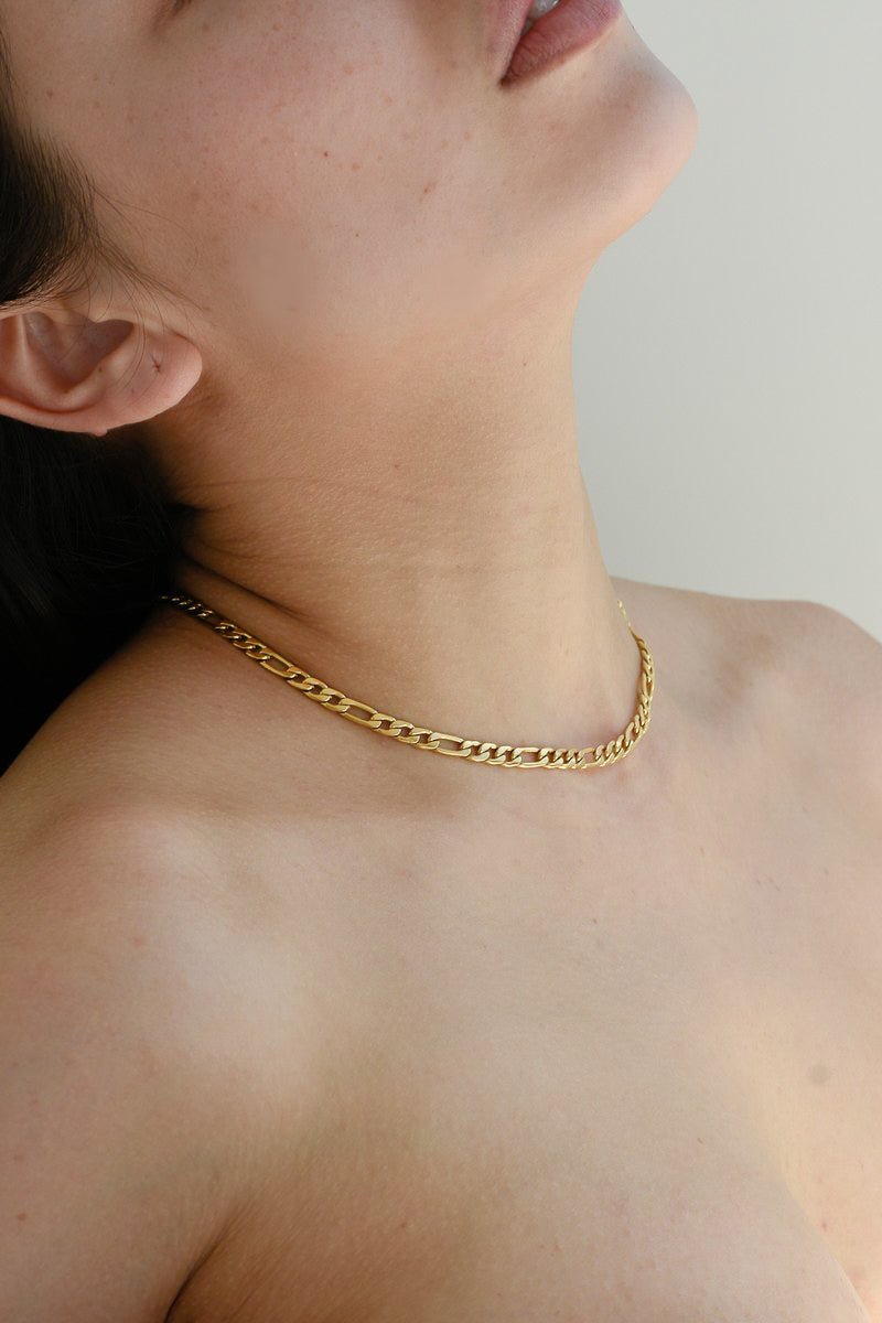 Figaro Chain Necklace- Sample - Live By Gold