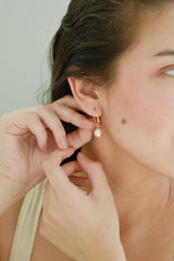 Jane Pearl Hoop Earring- Sample - Live By Gold