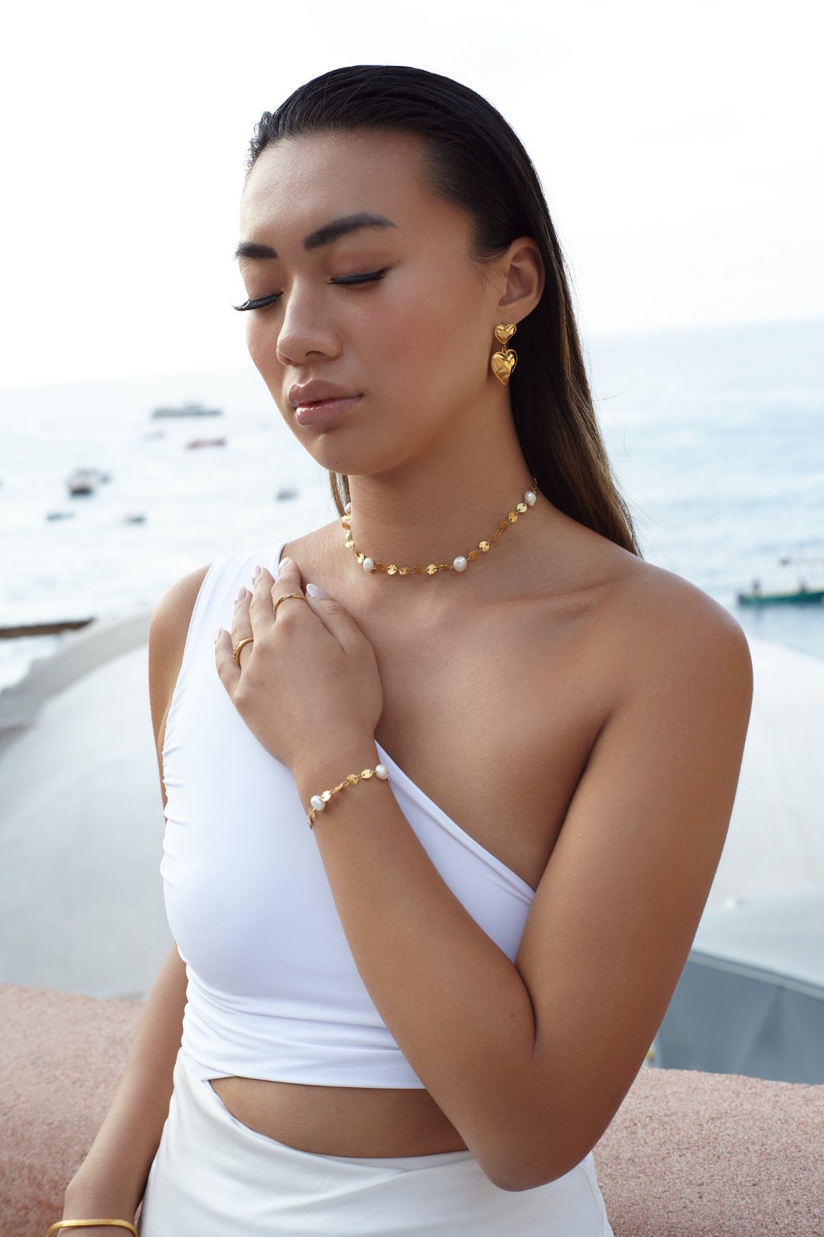 Molten Pearl bracelet - Live By Gold