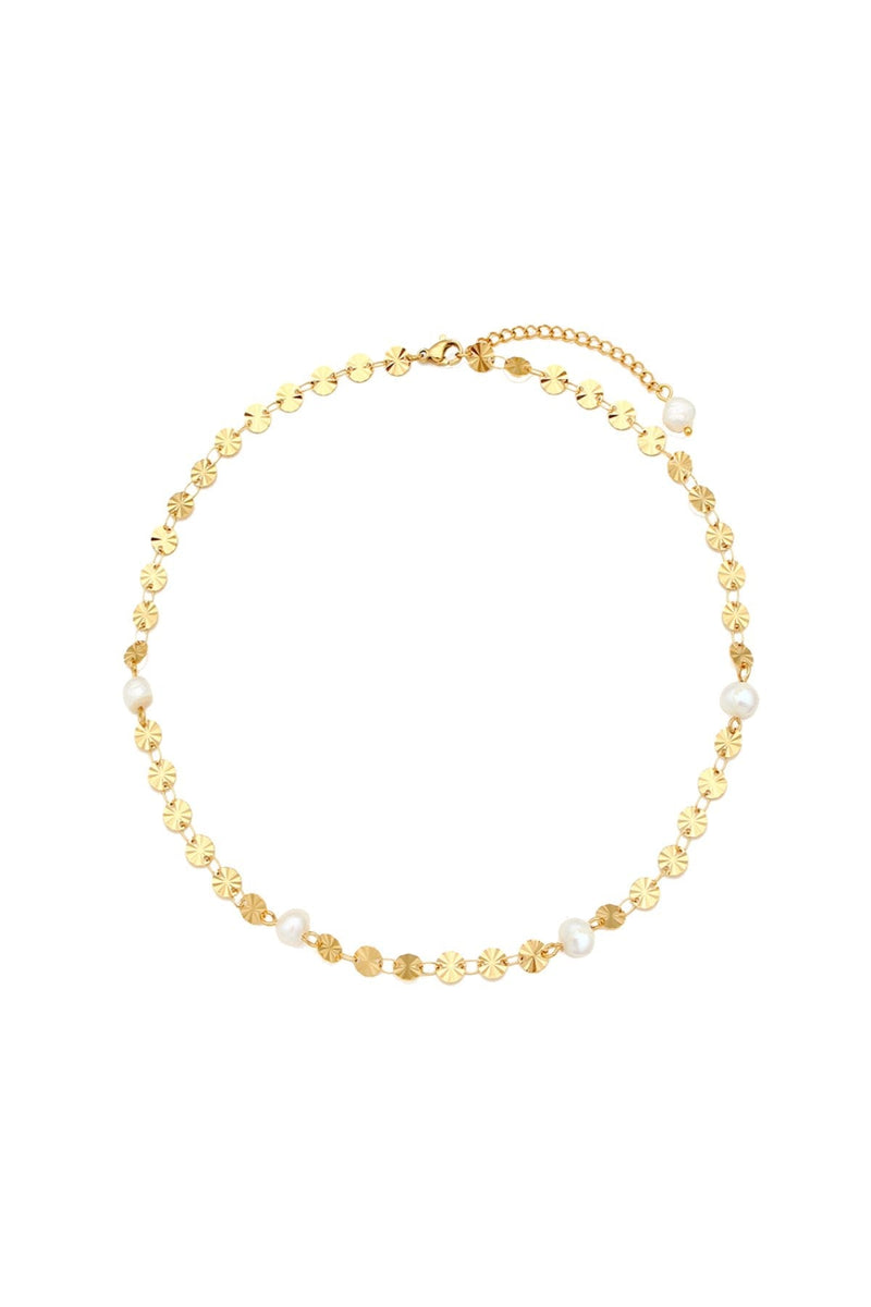 Molten Pearl Choker Necklace- Sample - Live By Gold
