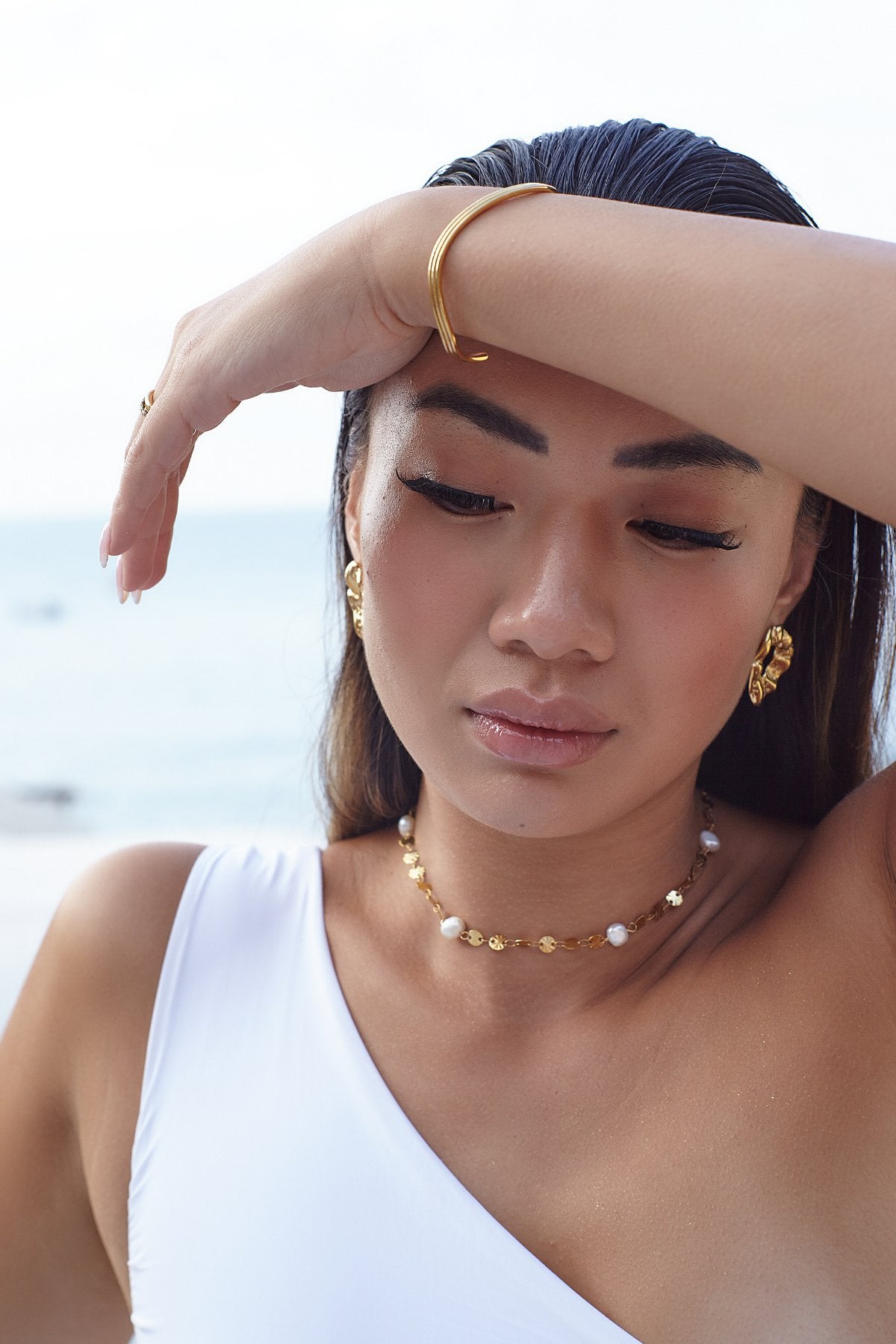 Molten Pearl Necklace - Live By Gold