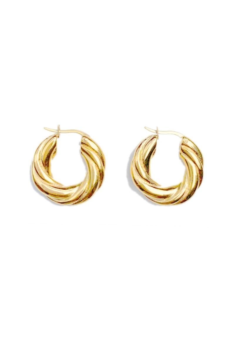 Olivia Twist Hoops - Live By Gold