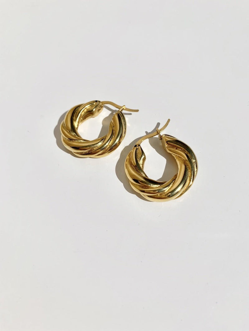 Olivia Twist Hoops - Live By Gold