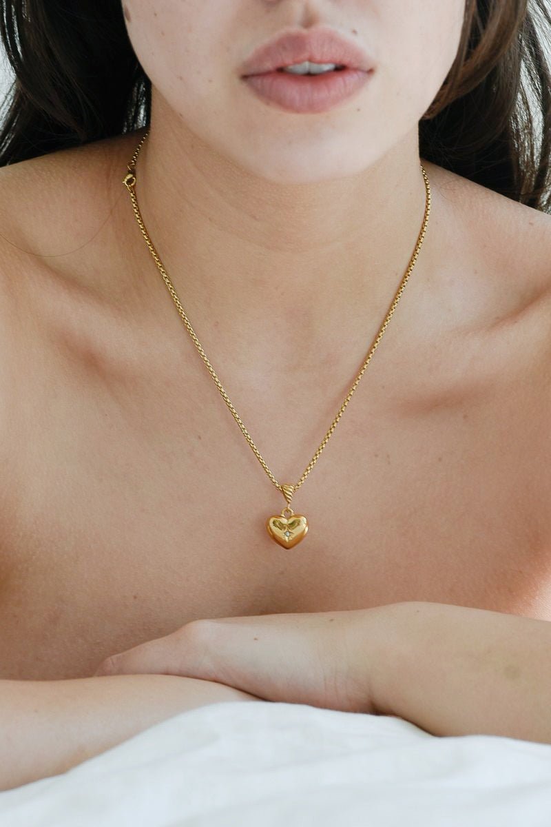 Sofia Heart Necklace- Sample - Live By Gold