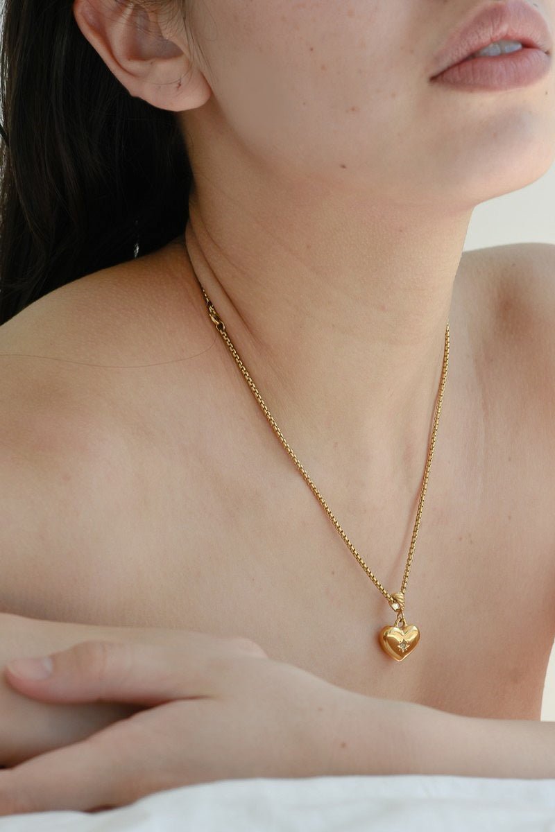 Sofia Heart Necklace- Sample - Live By Gold