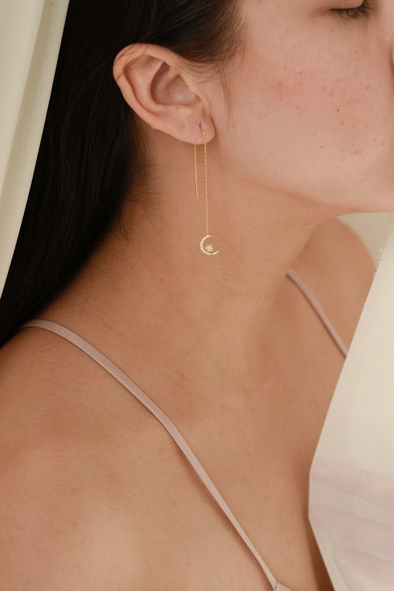 Star Sun and Moon Earring - Live By Gold