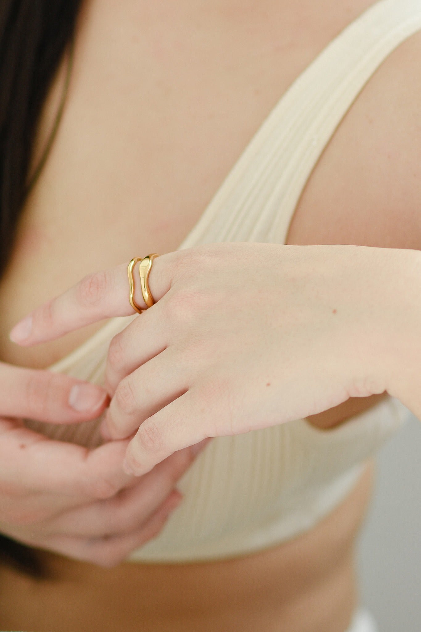 Zoie Wave Ring - Live By Gold
