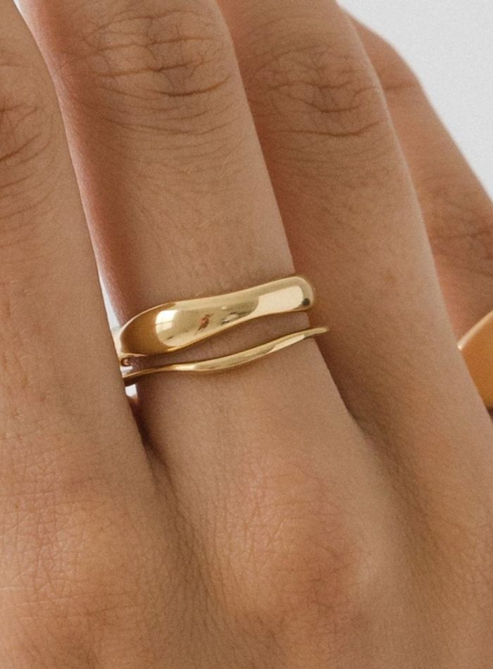 Zoie Wave Ring - Live By Gold